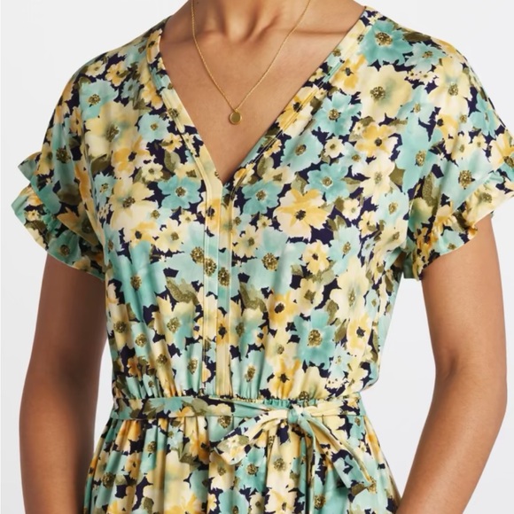 FRENCH GREY Delia Knit Flutter Sleeve Dress Medium - Picture 5 of 6